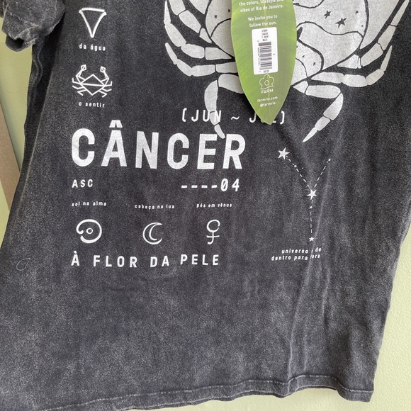 Farm Rio Cancer signs Graphic T-shirt Acid washed - Picture 5 of 8